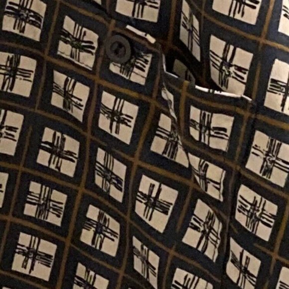 David Adams Mens Shirt Sz L Short Sleeves Button Down 100% Cotton Black … - Picture 4 of 5